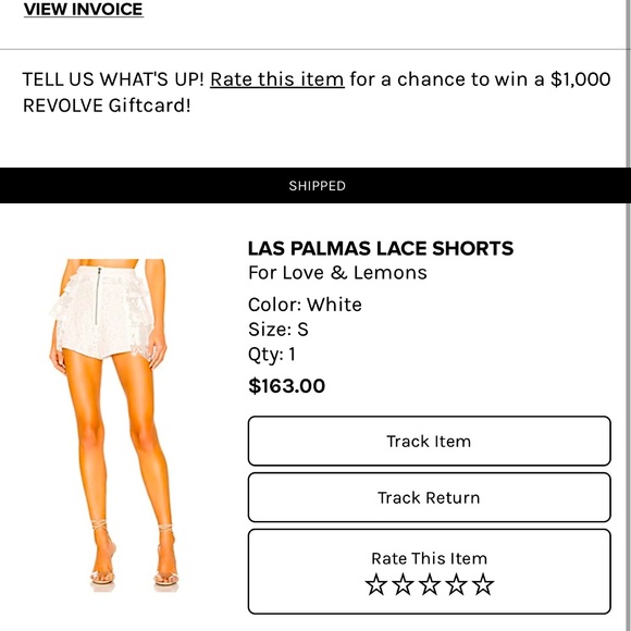 For Love & Lemons Las Palmas Lace Shorts in White SZ Small (worn once) sold out - Picture 5 of 8